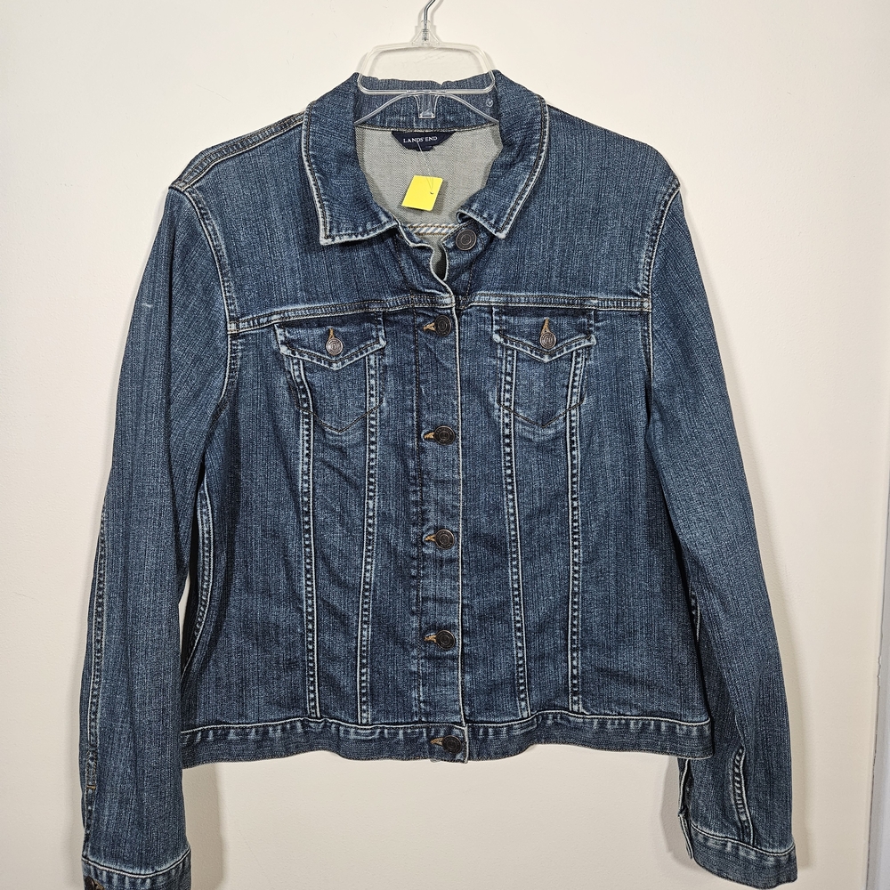 Lands' End Denim Blue Jean Jacket
